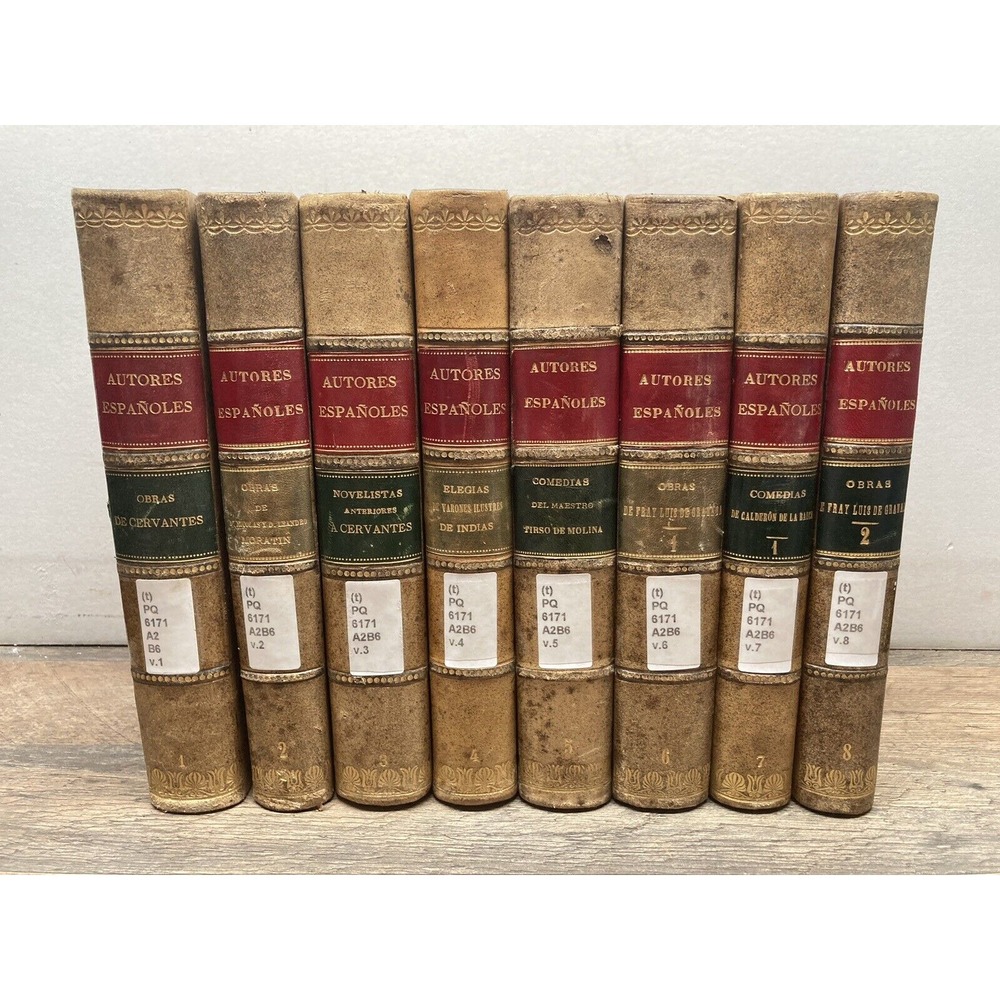 BIBLIOGRAFIA DE AUTORES ESPANOLES TOMO VIII DE LA 8 VOLUMES 1910 HARDBACK